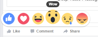 Facebook reactions - wow