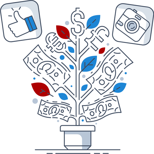 Money tree illustration